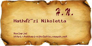 Hatházi Nikoletta névjegykártya