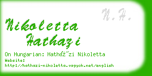 nikoletta hathazi business card